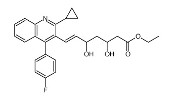 ethyl (E)-7-[2-cyclopropyl-4-(4-fluorophenyl)-quinolin-3-yl]-3,5-dihydroxyhept-6-enoate Structure