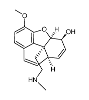 5-methoxy-9b-(2-methylaminoethyl)-3,3a,9a,9b-tetrahydrophenanthro[4,5-bcd]furan-3-ol结构式