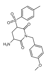 3-Amino-1-(4-methoxy-benzyl)-5-(toluene-4-sulfonyl)-piperidine-2,6-dione结构式