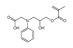 N-[2-hydroxy-3-[(2-methyl-1-oxoallyl)oxy]propyl]-N-phenylglycine结构式