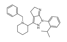 3-(1-benzylpiperidin-2-yl)-1-(2-propan-2-ylphenyl)-4,5-dihydro-2H-pyrrolo[2,3-c]pyrazole结构式