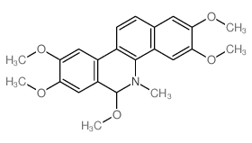 Benzo[c]phenanthridine, 5,6-dihydro-2,3,6,8, 9-pentamethoxy-5-methyl- Structure