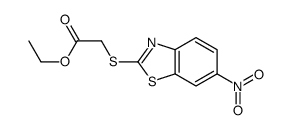 ethyl 2-[(6-nitro-1,3-benzothiazol-2-yl)sulfanyl]acetate结构式