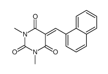 1,3-dimethyl-5-(naphthalen-1-ylmethylidene)-1,3-diazinane-2,4,6-trione结构式