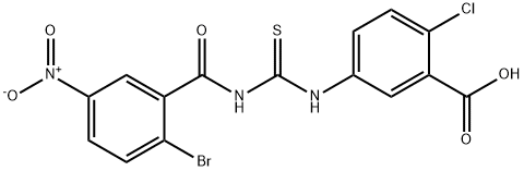 5-[[[(2-bromo-5-nitrobenzoyl)amino]thioxomethyl]amino]-2-chloro-benzoic acid picture