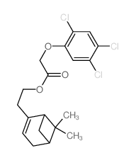 Acetic acid,2-(2,4,5-trichlorophenoxy)-, 2-(6,6-dimethylbicyclo[3.1.1]hept-2-en-2-yl)ethylester Structure