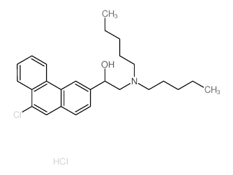 3-Phenanthrenemethanol,9-chloro-a-[(dipentylamino)methyl]-,hydrochloride (1:1) Structure