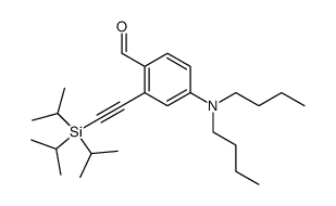 4-(dibutylamino)-2-((triisopropylsilyl)ethynyl)benzaldehyde Structure