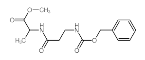 methyl 2-(3-phenylmethoxycarbonylaminopropanoylamino)propanoate结构式