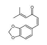 (1E)-1-(1,3-benzodioxol-5-yl)-5-methylhexa-1,4-dien-3-one结构式