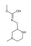 Carbamic acid, [(4-methyl-2-piperazinyl)methyl]-, methyl ester (9CI) structure