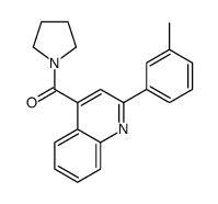 [2-(3-methylphenyl)quinolin-4-yl]-pyrrolidin-1-ylmethanone结构式