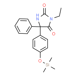 3-Ethyl-5-phenyl-5-[4-(trimethylsiloxy)phenyl]-2,4-imidazolidinedione structure