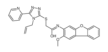 Acetamide, N-(2-methoxy-3-dibenzofuranyl)-2-[[4-(2-propenyl)-5-(2-pyridinyl)-4H-1,2,4-triazol-3-yl]thio]- (9CI)结构式
