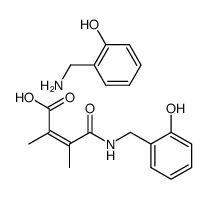 N-o-hydroxybenzyl-2,3-dimethylmaleamic acid N-o-hydroxybenzylamine salt Structure