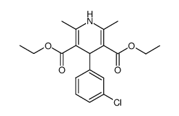 4-(3-chloro-phenyl)-2,6-dimethyl-1,4-dihydro-pyridine-3,5-dicarboxylic acid diethyl ester结构式