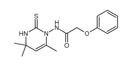 2-phenoxy-N-(4,4,6-trimethyl-2-thioxo-3,4-dihydro-2H-pyrimidin-1-yl)-acetamide结构式