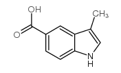 3-甲基-1H-吲哚-5-羧酸结构式