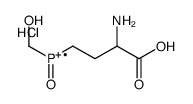 (3-amino-3-carboxypropyl)-(hydroxymethyl)-oxophosphanium,hydrochloride Structure