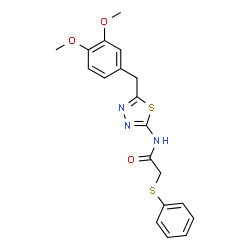 N-[5-(3,4-Dimethoxybenzyl)-1,3,4-thiadiazol-2-yl]-2-(phenylsulfanyl)acetamide structure