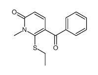 5-benzoyl-6-ethylsulfanyl-1-methylpyridin-2-one结构式