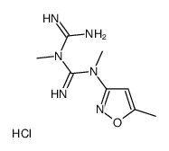 1-carbamimidoyl-1,3-dimethyl-3-(5-methyl-1,2-oxazol-3-yl)guanidine,hydrochloride Structure