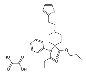 4-(N-Propionylanilino)-1-<2-(2-thienyl)ethyl>piperidin-4-carbonsaeure-propylester-oxalat结构式