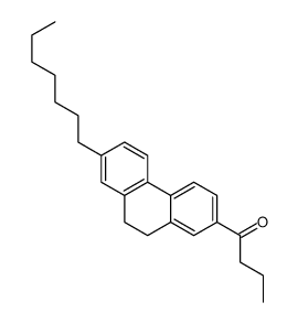 1-(7-heptyl-9,10-dihydrophenanthren-2-yl)butan-1-one结构式