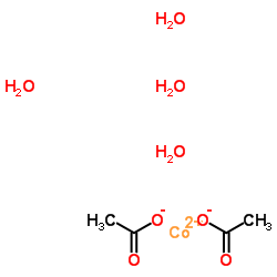 cobalt acetate tetrahydrate Structure