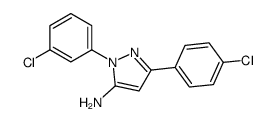 1-(3-Chlorophenyl)-3-(4-chlorophenyl)-1H-pyrazol-5-ylamine结构式