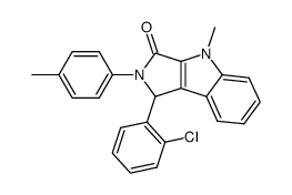 1-(2-chloro-phenyl)-4-methyl-2-p-tolyl-1,4-dihydro-2H-pyrrolo[3,4-b]indol-3-one Structure