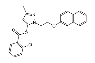 5-(2-chloro-benzoyloxy)-3-methyl-1-(2-naphthalen-2-yloxy-ethyl)-1H-pyrazole结构式