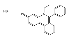 5-ethyl-6-phenylphenanthridin-5-ium-3-amine,bromide结构式