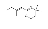 4,4,6-trimethyl-2-(2-methyl-but-1-enyl)-5,6-dihydro-4H-[1,3]oxazine Structure