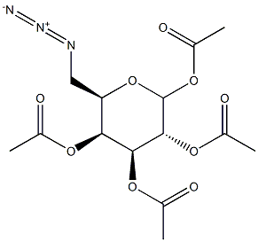 6-Azido-6-deoxy-D-galactopyranose 1,2,3,4-tetraacetate Structure