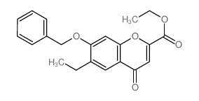 ethyl 6-ethyl-4-oxo-7-phenylmethoxy-chromene-2-carboxylate Structure