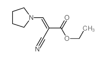 2-Propenoic acid,2-cyano-3-(1-pyrrolidinyl)-, ethyl ester Structure