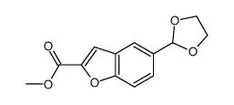 5-(1,3-二氧杂烷-2-基)苯并呋喃-2-羧酸甲酯结构式