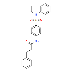 N-(4-{[ethyl(phenyl)amino]sulfonyl}phenyl)-3-phenylpropanamide结构式