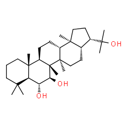 Hopane-6α,7β,22-triol structure