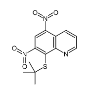 8-tert-butylsulfanyl-5,7-dinitroquinoline结构式