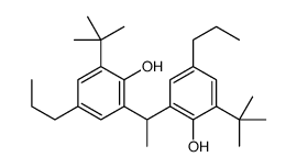 2-tert-butyl-6-[1-(3-tert-butyl-2-hydroxy-5-propylphenyl)ethyl]-4-propylphenol Structure