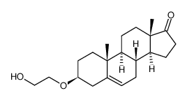 3β-(2-hydroxyethoxy)-androst-5-en-17-one结构式