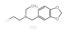 benzo[1,3]dioxol-5-ylmethyl-(2-chloroethyl)-ethyl-azanium chloride结构式