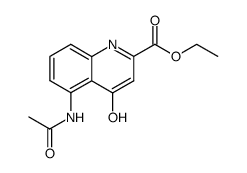 5-acetylamino-4-hydroxy-quinoline-2-carboxylic acid ethyl ester Structure