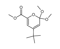 2,2-Dimethoxy-6-(carbomethoxy)-4-tert-butyloxacyclohexa-3,5-diene结构式