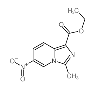 Imidazo[1,5-a]pyridine-1-carboxylicacid, 3-methyl-6-nitro-, ethyl ester结构式