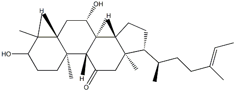 3,7β-Dihydroxy-24-methyl-27-norlanost-24-en-11-one结构式