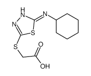 {[5-(环己基氨基)-1,3,4-噻二唑-2-基]硫基}乙酸结构式