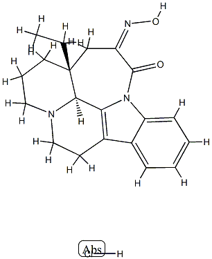 (3α,16α)-D-homoeburnamenine-14,15-dione 15-oxime monohydrochloride structure